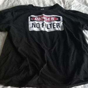 Black Graphic Tee - No Filter Design